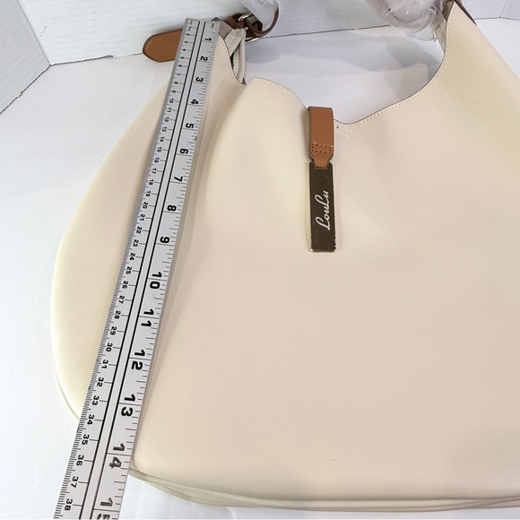 🆕 ✨ LouLu Luxe Creamy Pebble Shoulder Tote – Sleek & Sophisticated Carryall ✨ - Picture 13 of 16